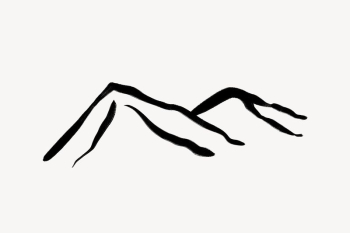 Mountain ink brush, abstract design | Free Photo - rawpixel