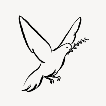 Dove bird  line art, | Free Photo - rawpixel