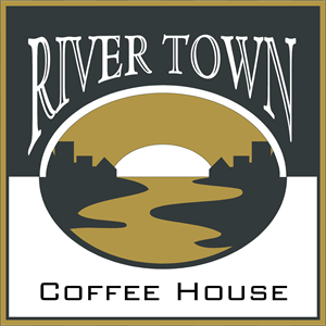River Town Coffee House Logo Vector