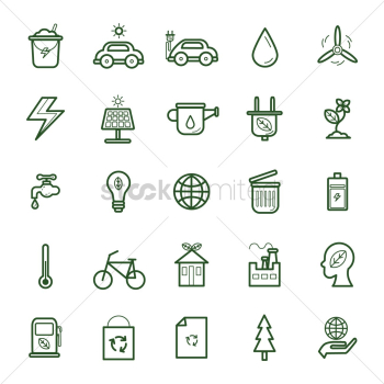 Collection of ecology icons
