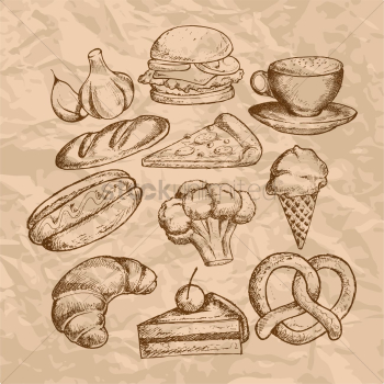 Food and beverage icon set