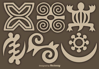 Vector Adinkra Symbols Set