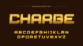 Golden 3D Bold Uppercase Typography