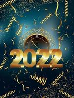 Happy New Year Party Flyer 2022 Free Vector
