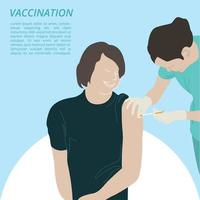 Vaccination Cartoon illustration graphic vector Free Vector