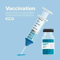 Vector Vaccination Concept. Healthy drug vaccination, injection. Isolated vector illustration. Free Vector