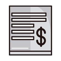 commerce bill count shopping or payment mobile banking line and fill icon Free Vector