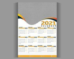 Wall calendar template New year 2022 corporate business Modern company with professional creative design Free Vector