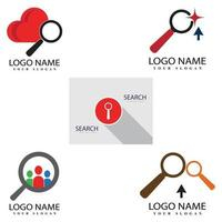 Search logo template vector icon illustration design Free Vector