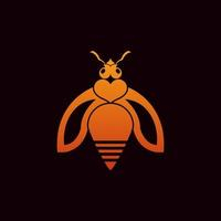Animal bee logo design Free Vector