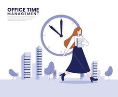 Time management illustration concept vector Free Vector