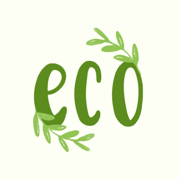 The word eco typography vector