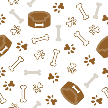 dog seamless pattern theme, bone, paw foot print for use as wallpaper or background