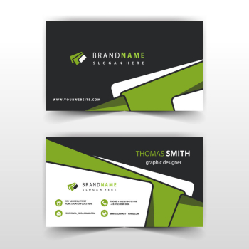 green business card template