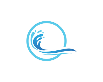 Wave beach logo and symbols vector template