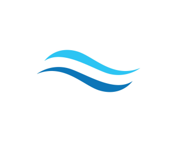 wave water logo beach blue