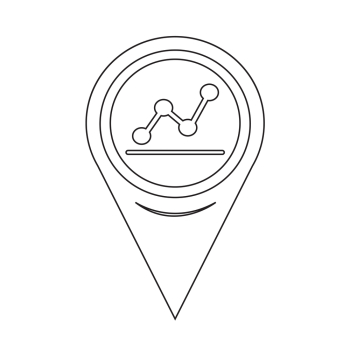 Map Pointer Graph Icon