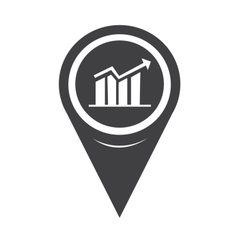 Map Pointer Graph Icon