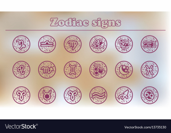 Zodiac icons set of zodiac vector image