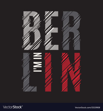  					Berlin tee print t-shirt design graphics stamp vector image														