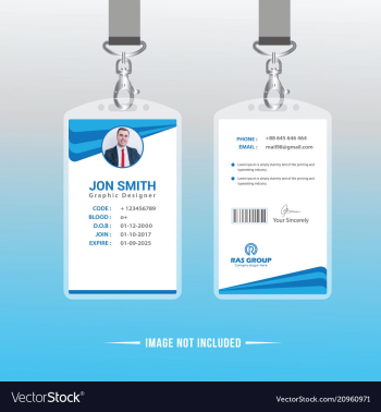 Abstract identification or id card design vector image