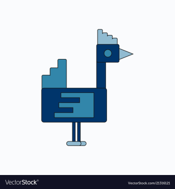 Cute cartoon hen isolated on background vector image