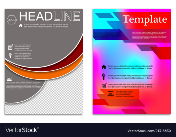 Brochure template flyer design background vector image