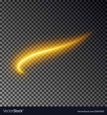 Light line effect gold glowing light fire vector image