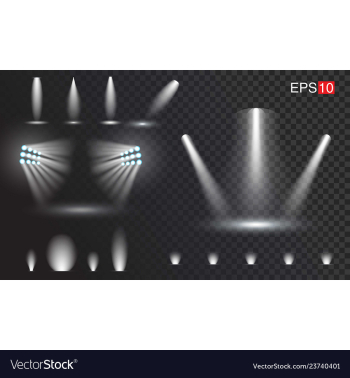 Set of transparant spotlights easy to use vector image