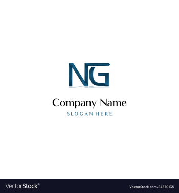 Letter ng creative logo vector image