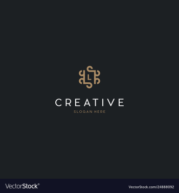 Letter l elegance hotel creative business logo vector image