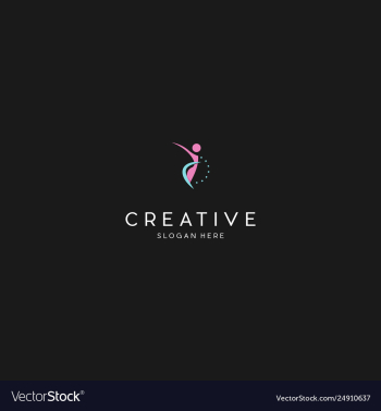 Human people creative business logo design vector image