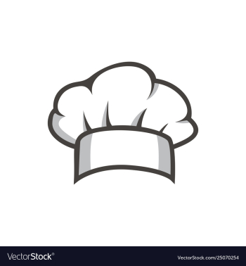 Chef hat chef logo vector image