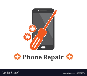 Smartphone repair logo icon design vector image