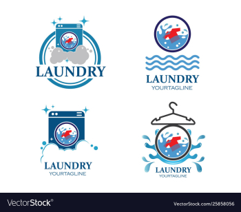 Laundry logo icon vector image