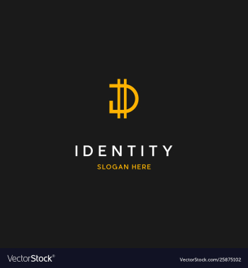Letter d currency creative logo design vector image