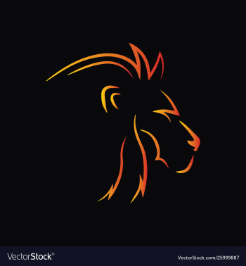 Lion logo design vector image