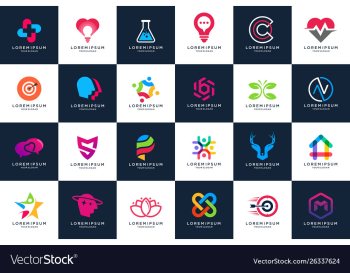 Best modern logo design collections vector image