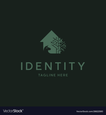 Home forest logo design vector image