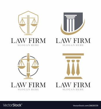 Justice law logo design law firm logo design vector image