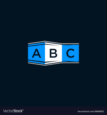 Abc learn educational text logo vector image