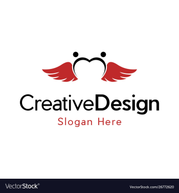 Love people angle creative business logo vector image