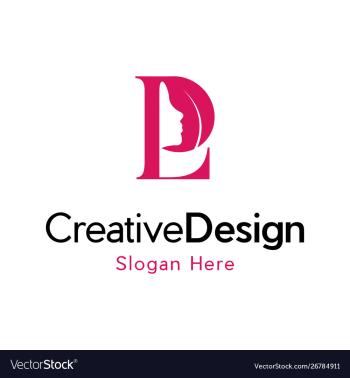 Letter l beauty face creative business logo vector image