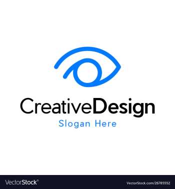 Eye vision innovative creative modern logo vector image