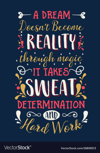 Motivational typography quote saying vector image