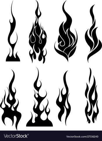 Flames tribal vector image