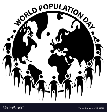 World population day icon sign symbol on white vector image