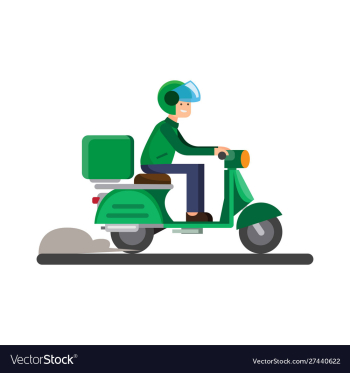Delivery concept icon order online motorbike vector image