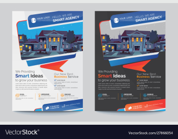 Flyer template vector image