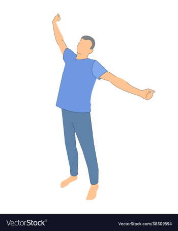 man waving his arms silhouette